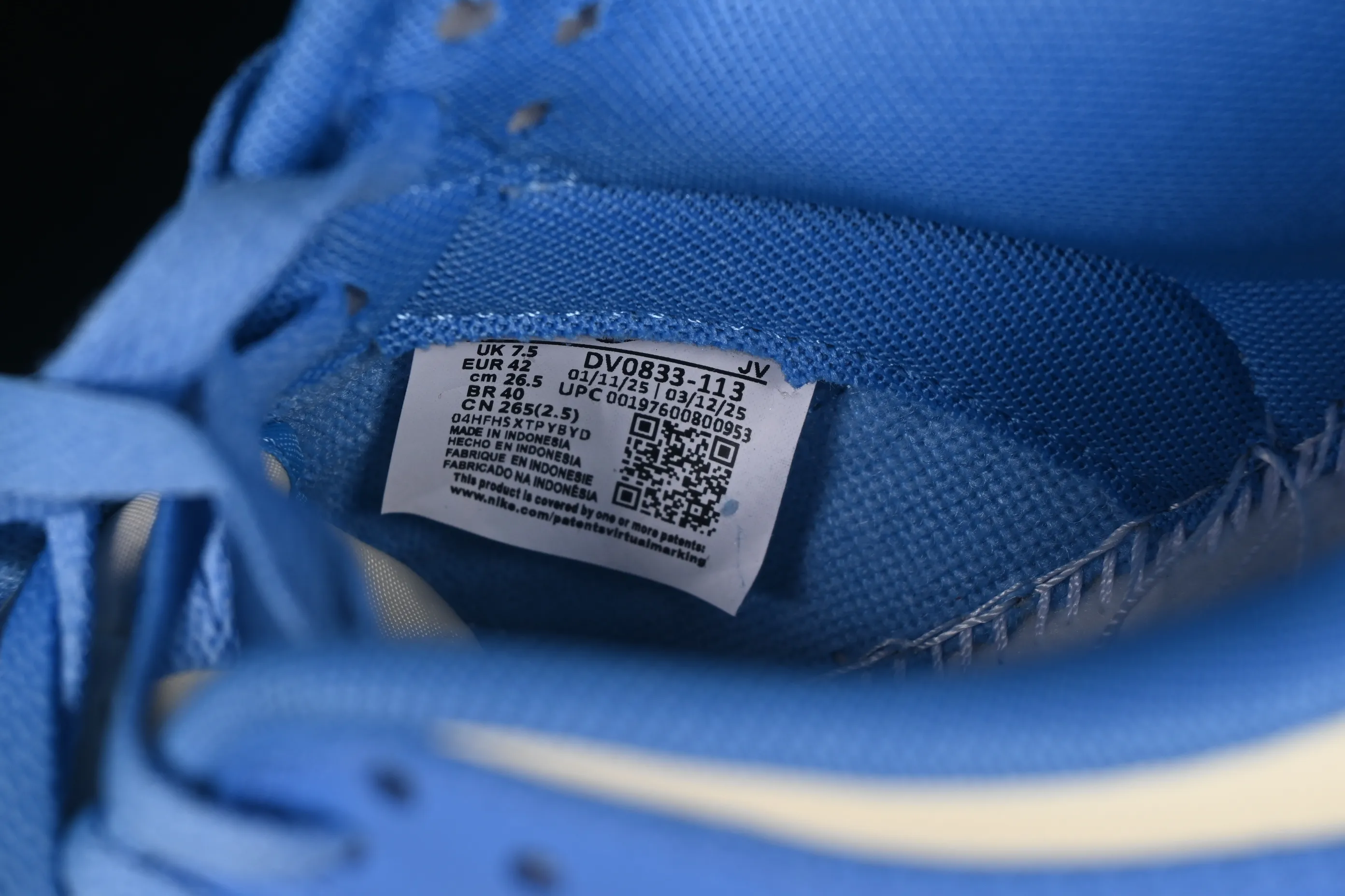 All categories Nk SB Dunk series Nk SB Dunk Low low-top sneakers Nike SB Dunk Low North Carolina blue low-top casual sneakers DV0833-113